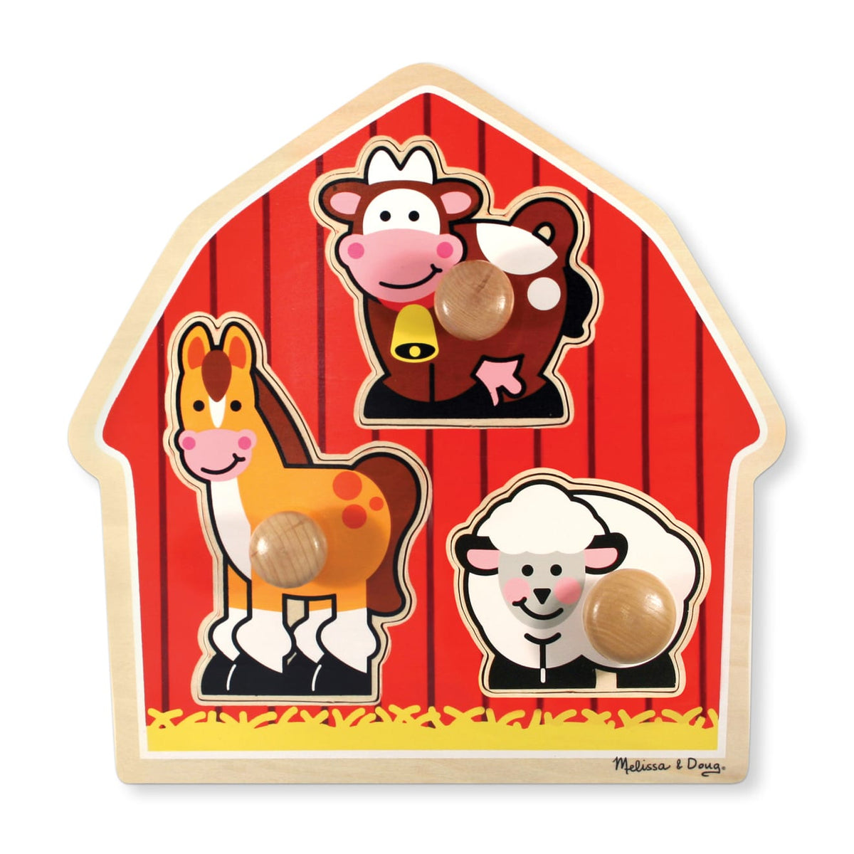 Barnyard Animals Jumbo Knob Puzzle - 3 Pieces S3