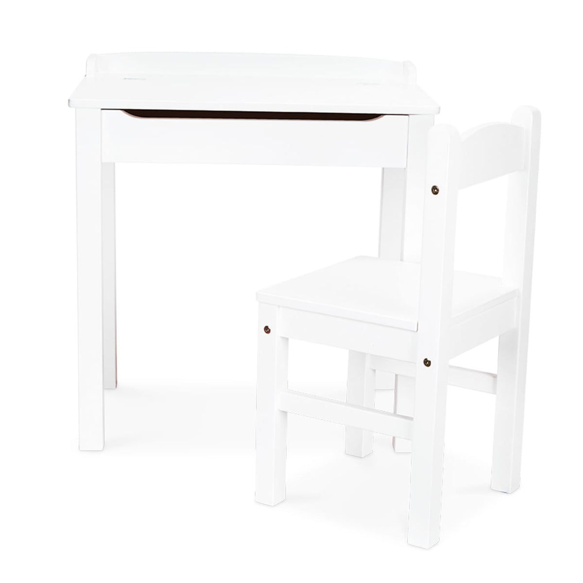 Child's Lift-Top Desk & Chair - White Z8