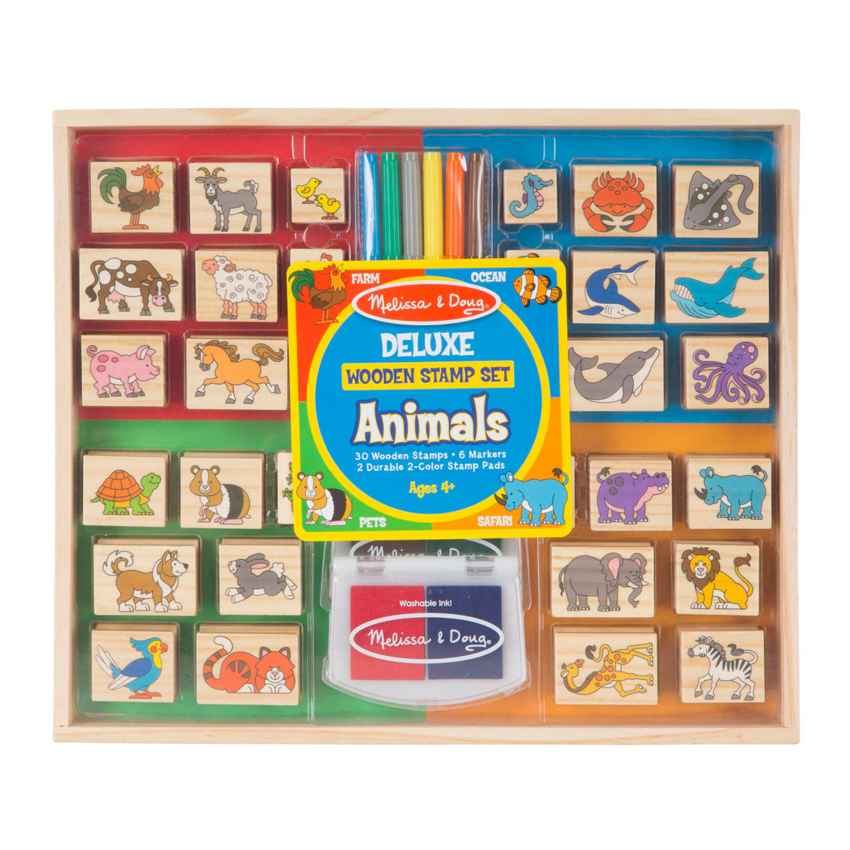 Deluxe Wooden Stamp Set - Animals L8