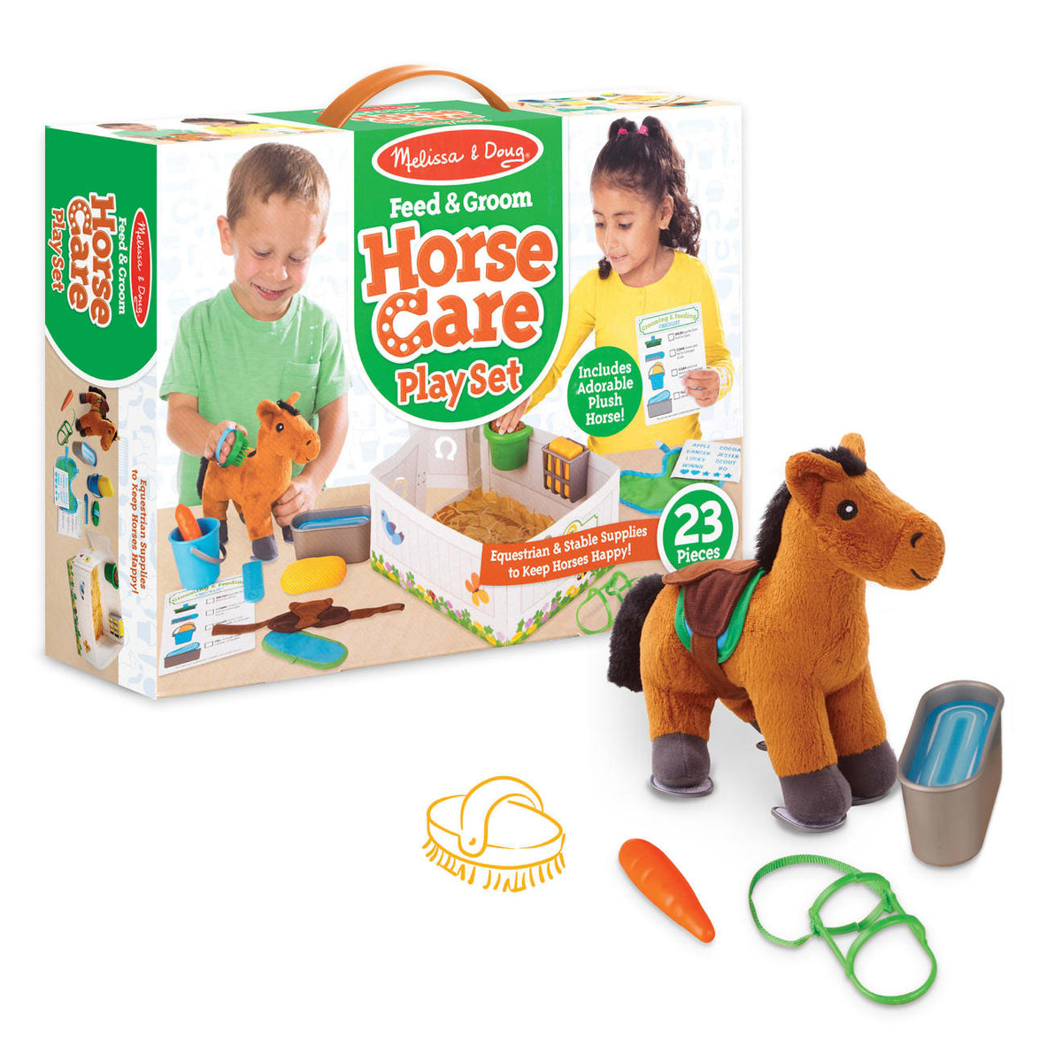 Feed & Groom Horse Care Play Set Q0