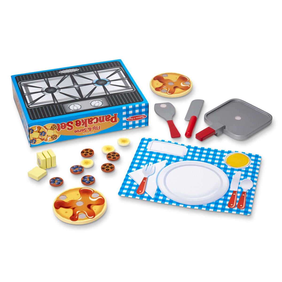 Flip & Serve Pancake Set - Wooden Play Food Y3