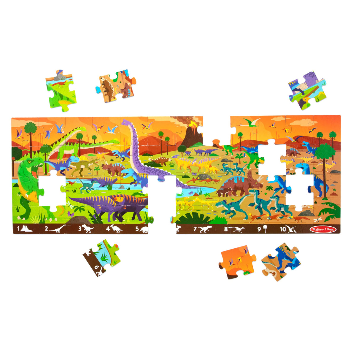 Land of Dinosaurs Floor Puzzle - 48 Pieces W7