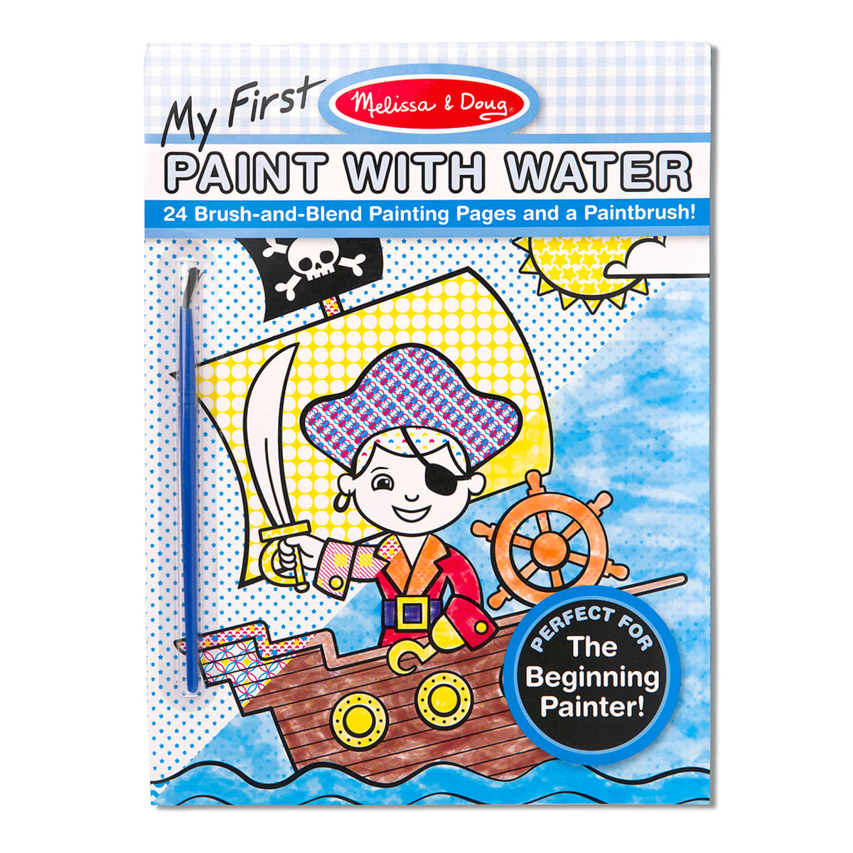 My First Paint With Water Kids' Art Pad With Paintbrush - Pirates, Space, Construction, and More W4