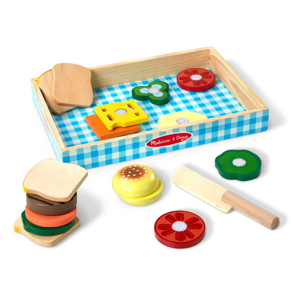 Sandwich Making Set - Wooden Play Food F4