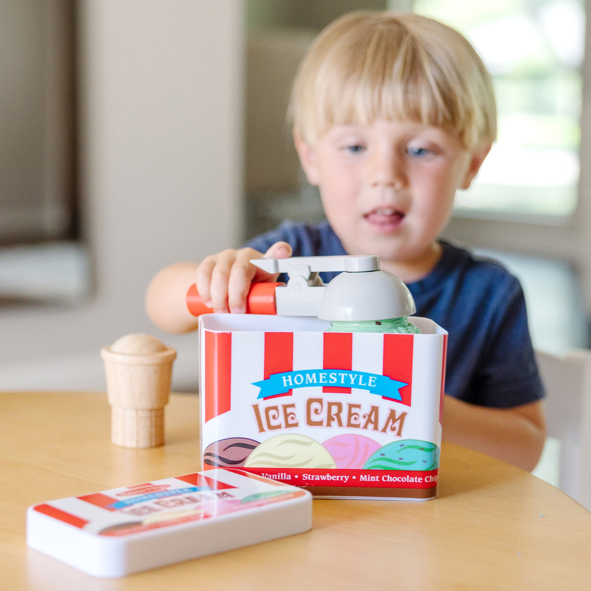 Scoop & Stack Ice Cream Cone Magnetic Play Set X6