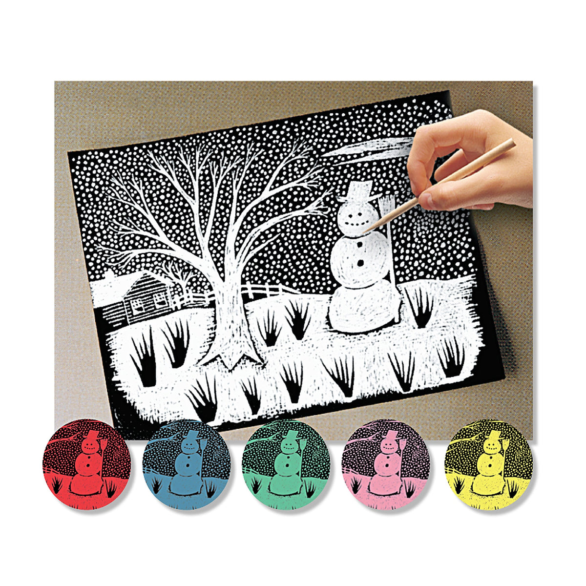 Scratch Art Paper - Solid Color Assortment (60 sheets) I3