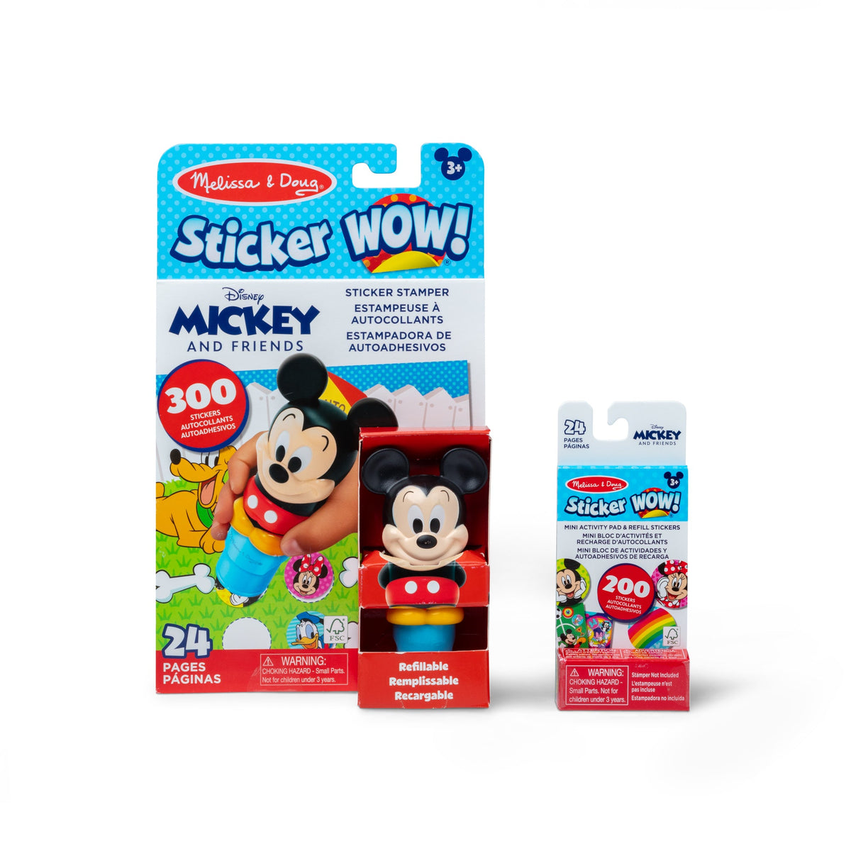 Sticker WOW!™ Disney Mickey Mouse Bundle: Activity Pad & Sticker Stamper + Mini Activity Pad and 200 Refill Stickers F2