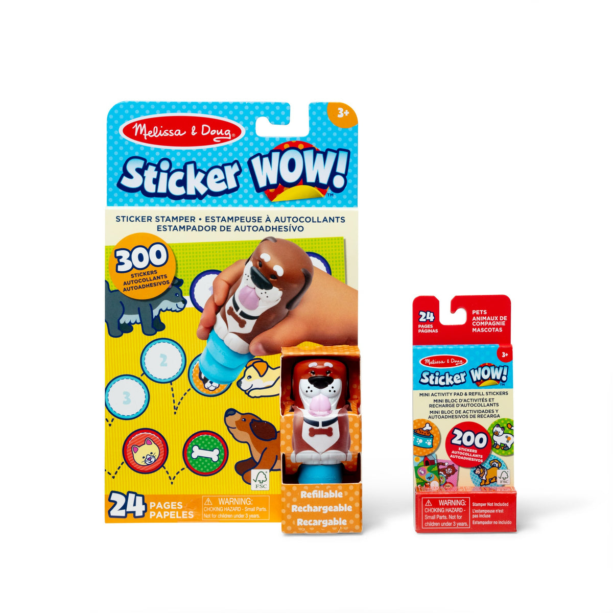 Sticker WOW!™ Dog Bundle: Activity Pad & Sticker Stamper + Mini Activity Pad and 200 Refill Stickers O7