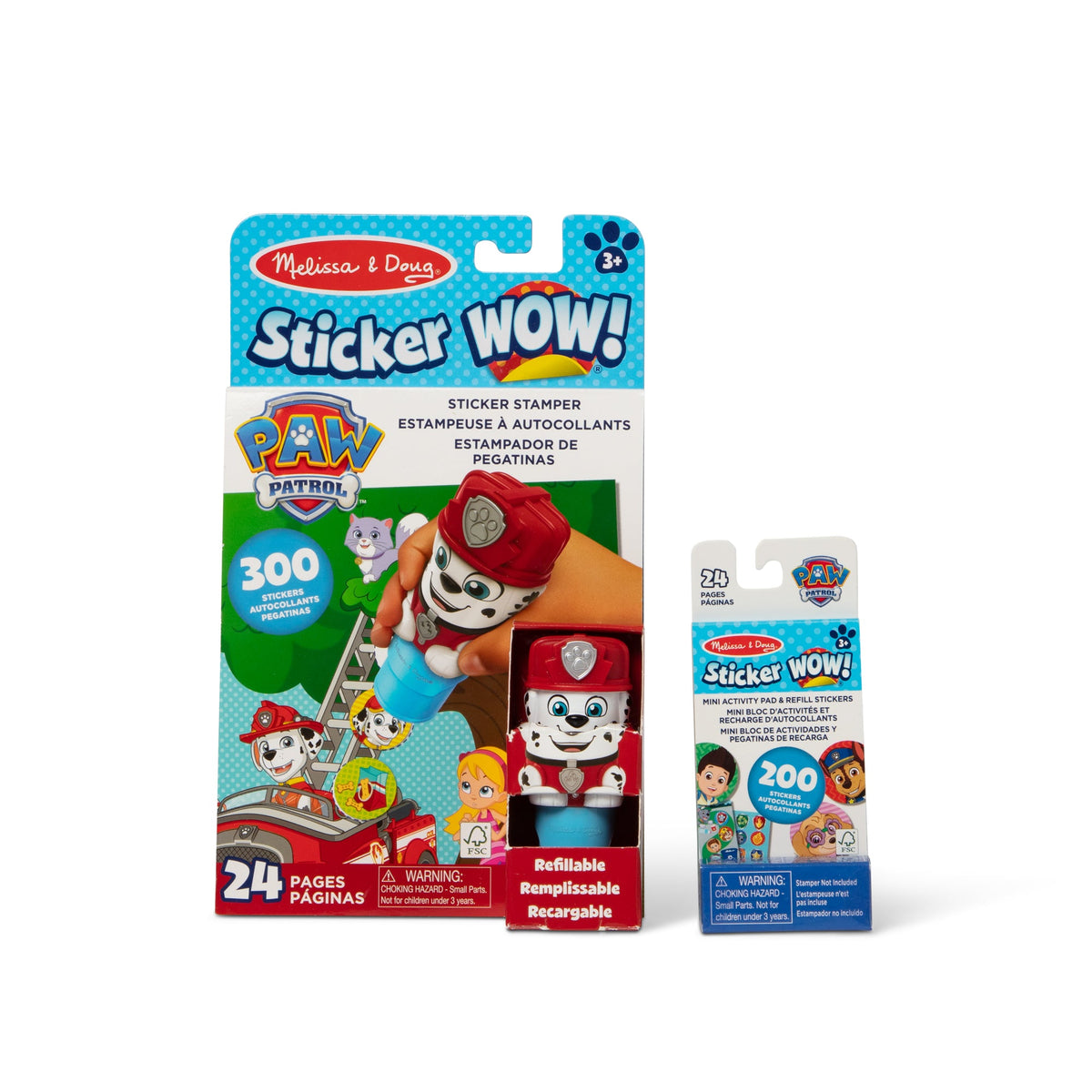 Sticker WOW!™ PAW Patrol Marshall Bundle: Activity Pad & Sticker Stamper + Mini Activity Pad and 200 Refill Stickers B2