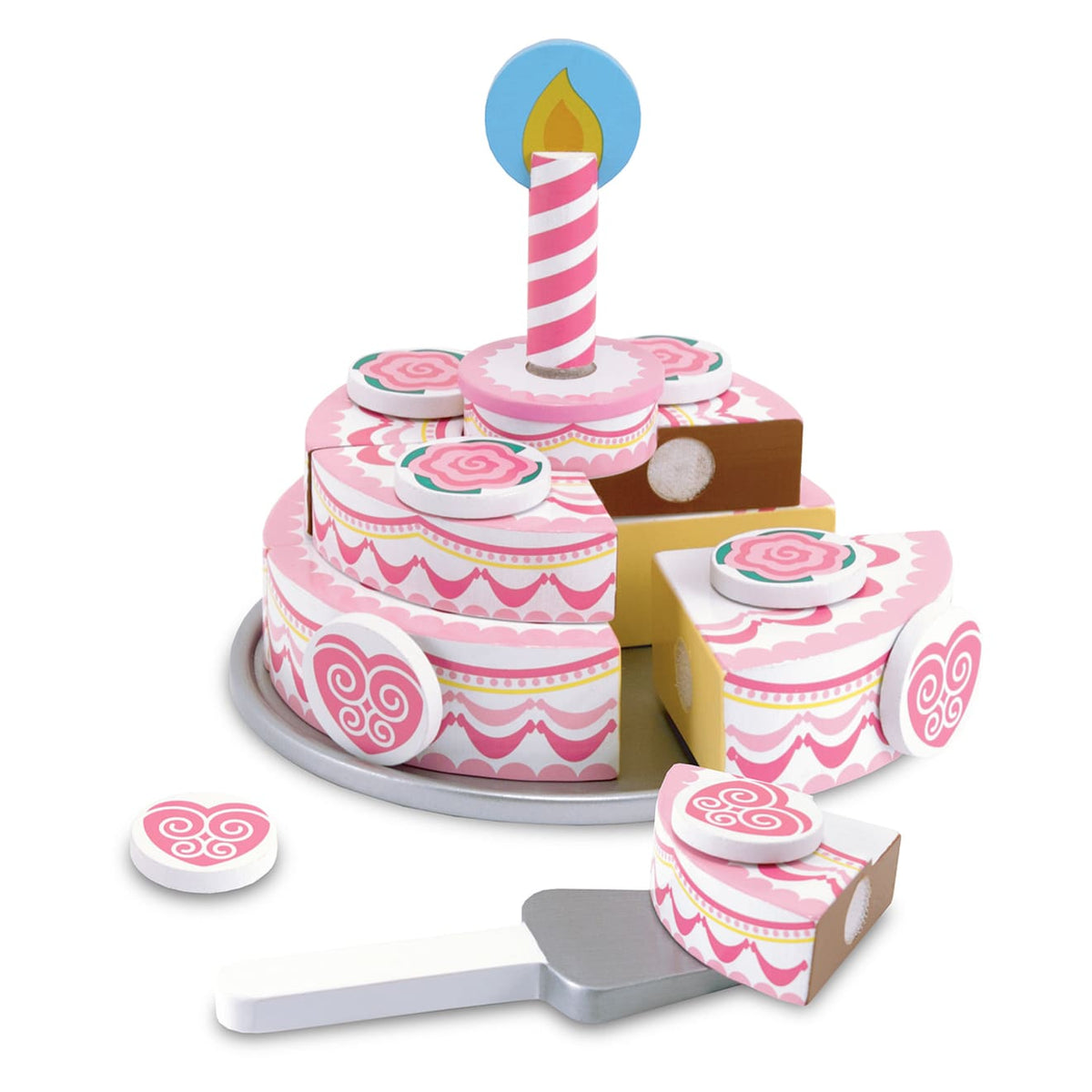 Triple-Layer Party Cake - Wooden Play Food L8