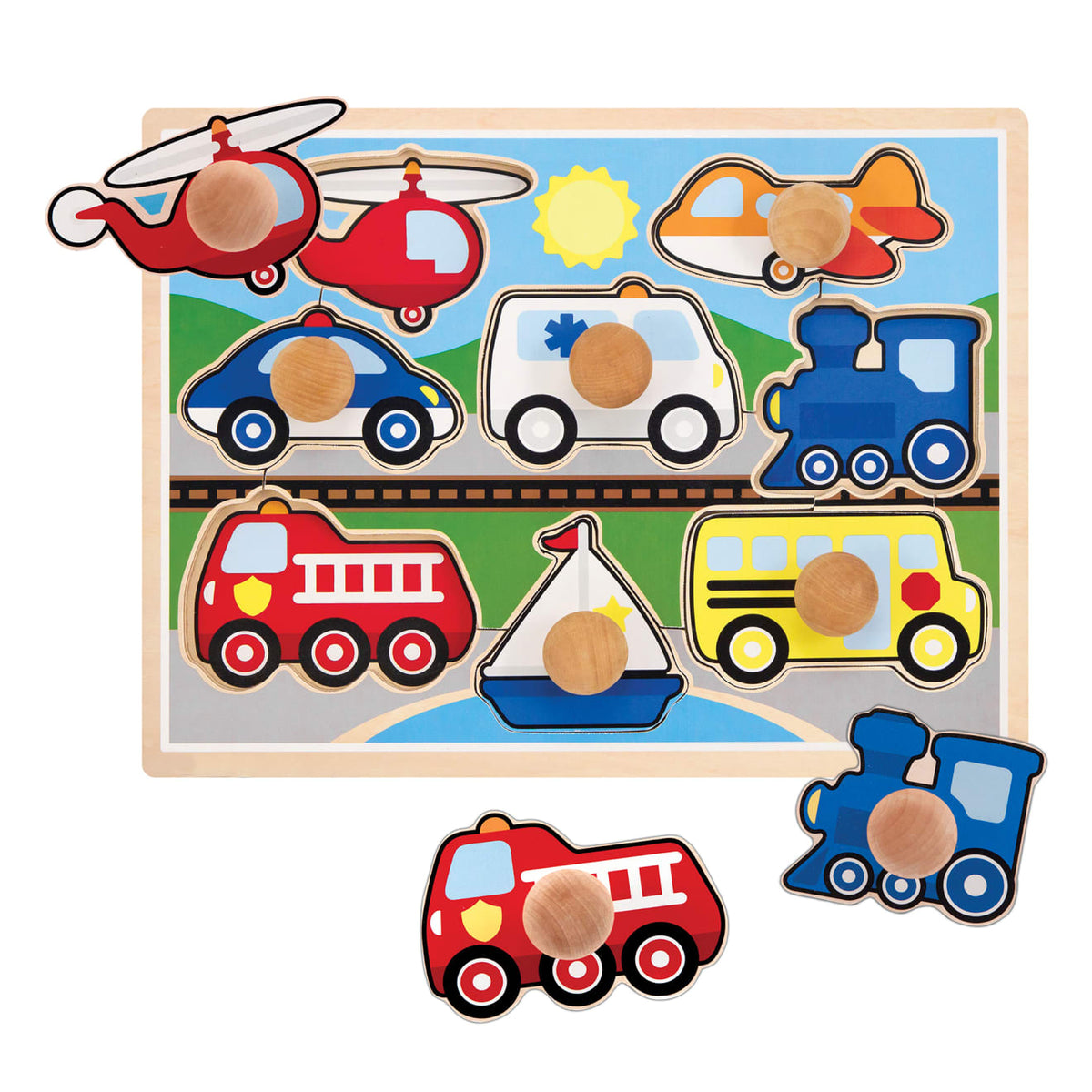 Vehicles Jumbo Knob Puzzle - 8 pieces G4