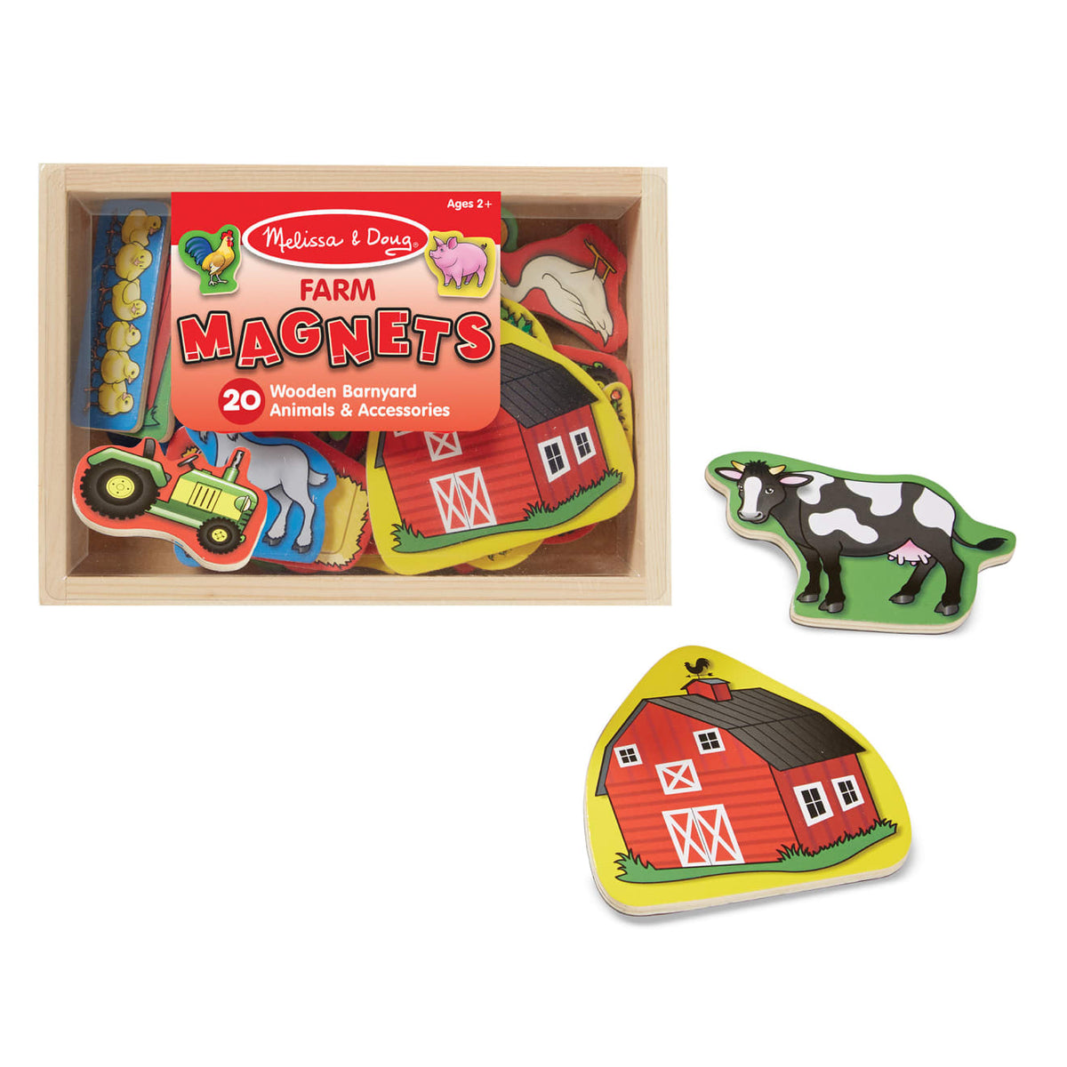 Wooden Farm Magnets X6