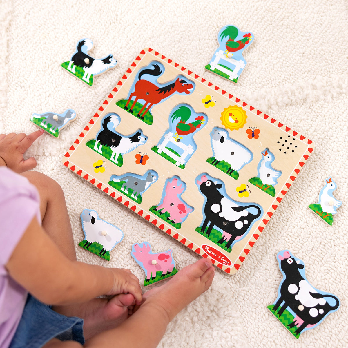 Wooden Sound Puzzle 2-Pack – Farm Animals, Vehicles L3