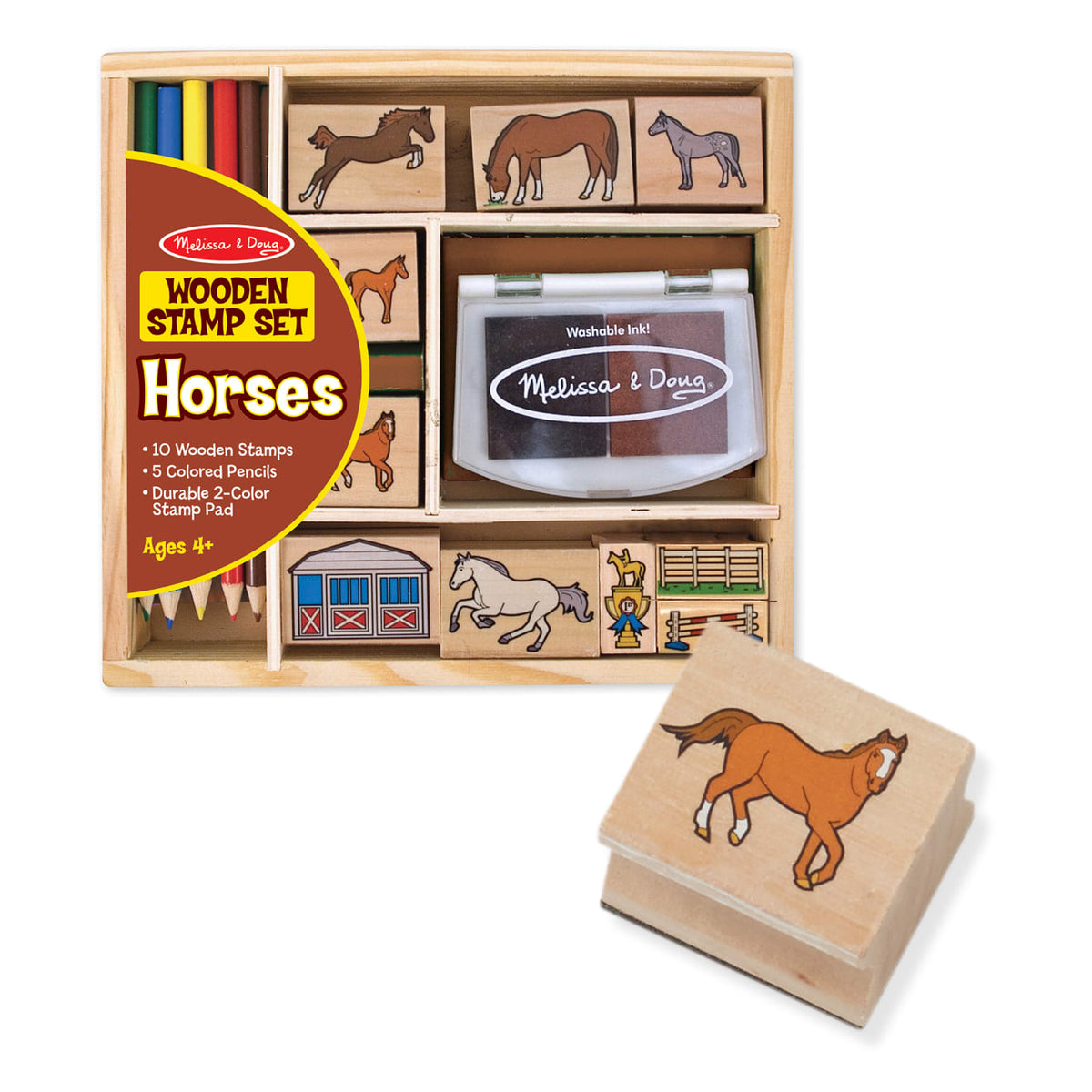 Wooden Stamp Set - Horses F6