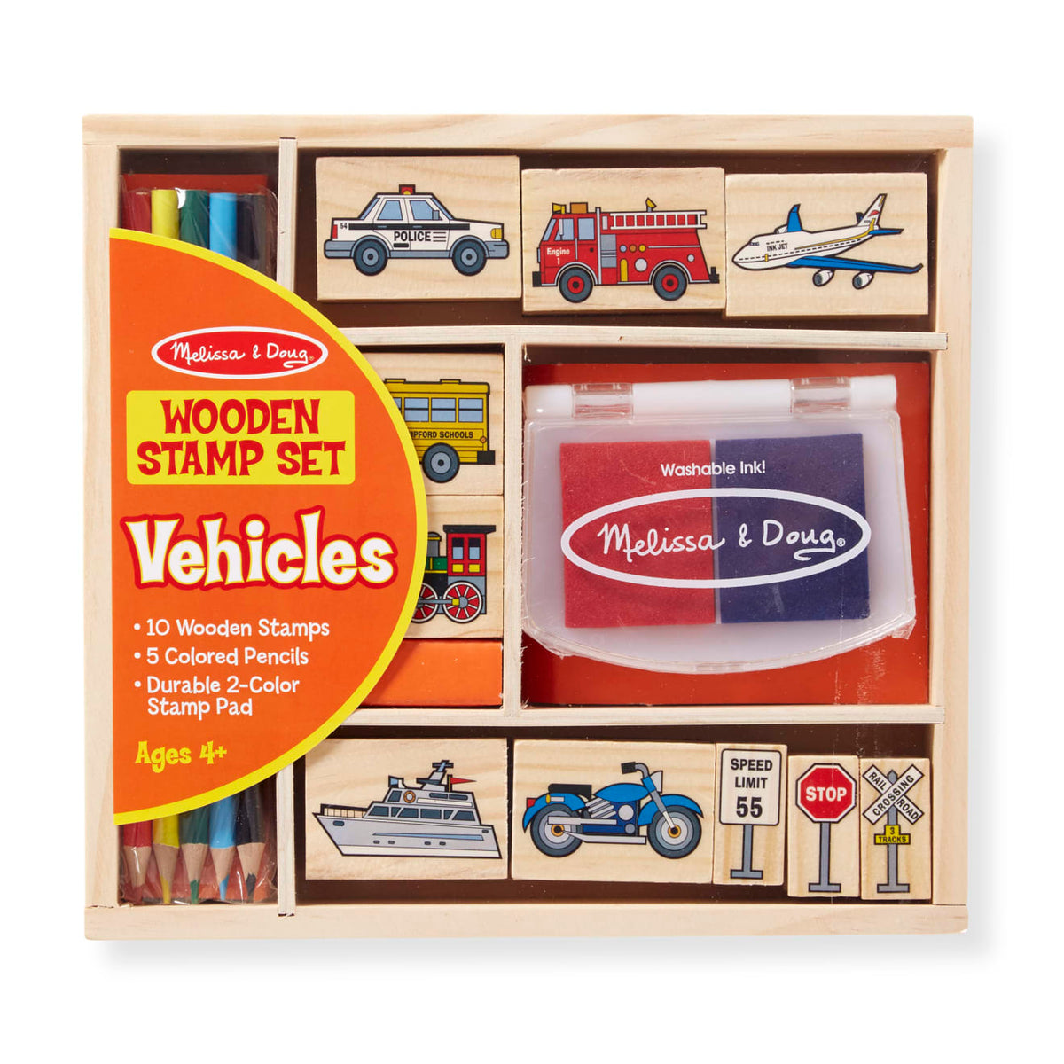Wooden Stamp Set - Vehicles U1