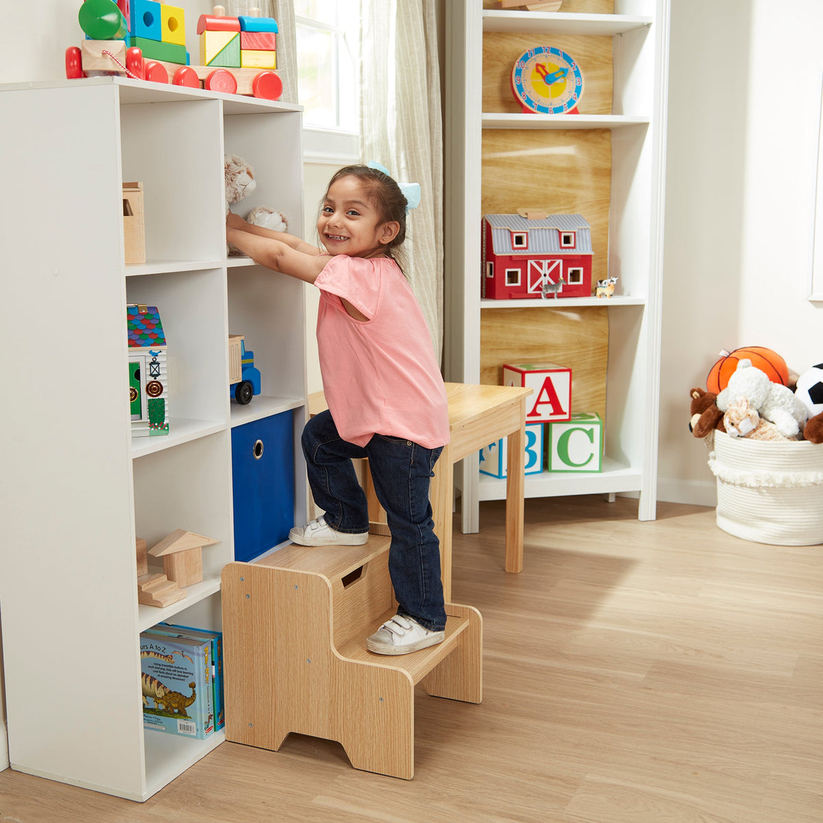 Wooden Step Stool - Natural M6