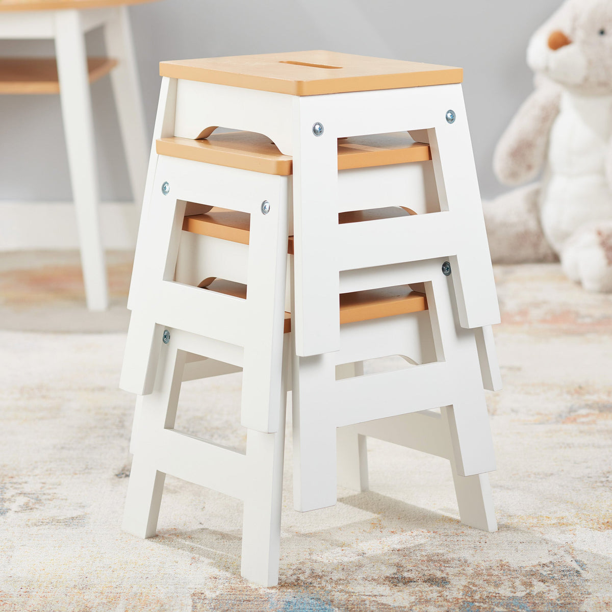 Wooden Stools – Set of 4 O4