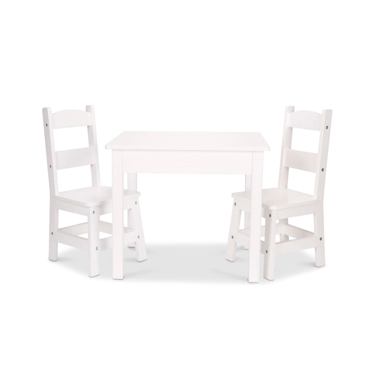 Wooden Table & Chairs - White F9