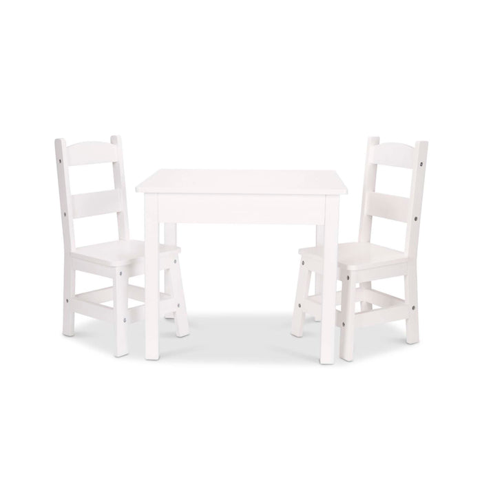 Wooden Table & Chairs - White F9