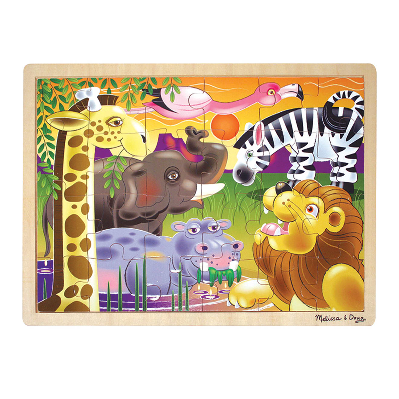 African Plains Wooden Jigsaw Puzzle - 24 Pieces K2