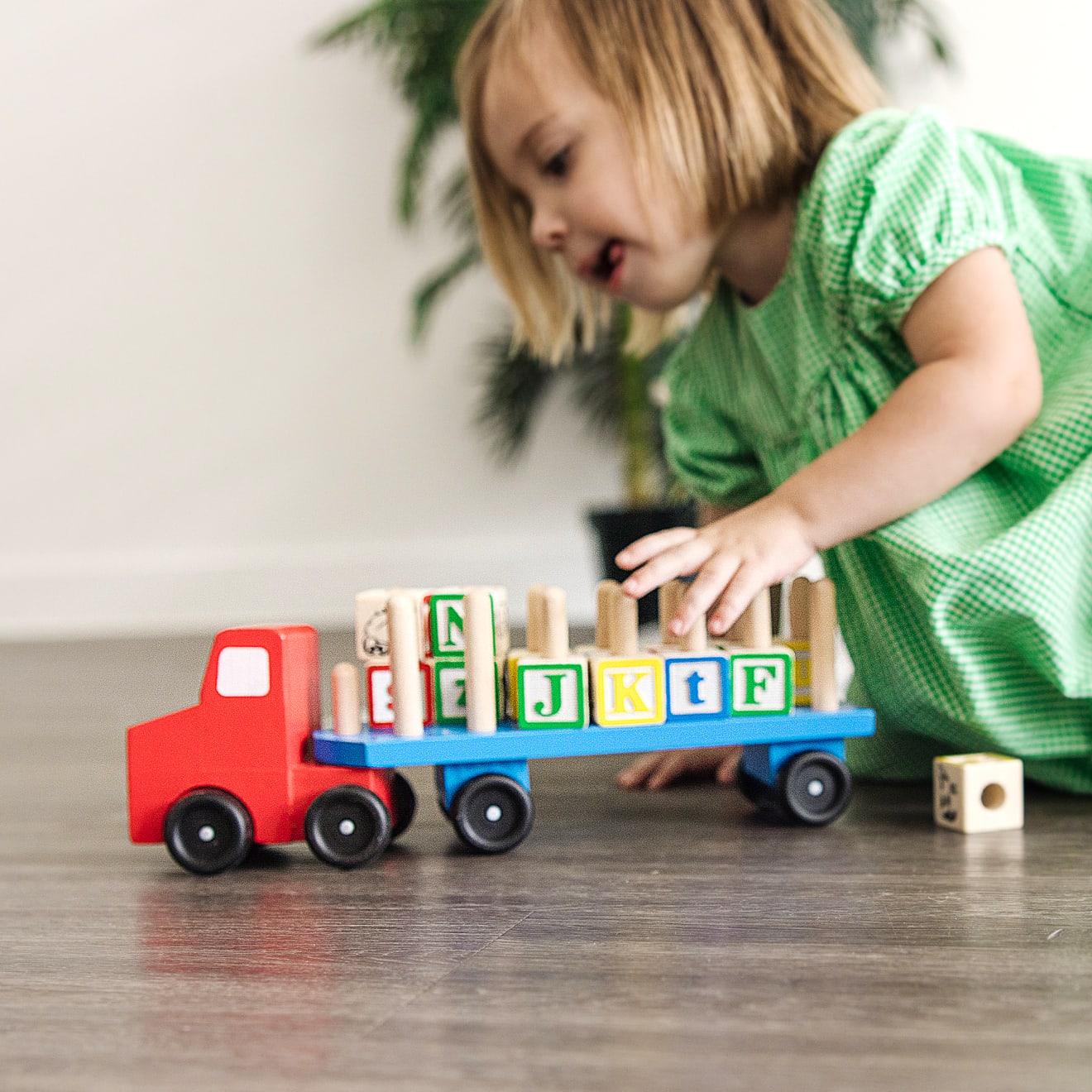 Alphabet Blocks Wooden Truck E6