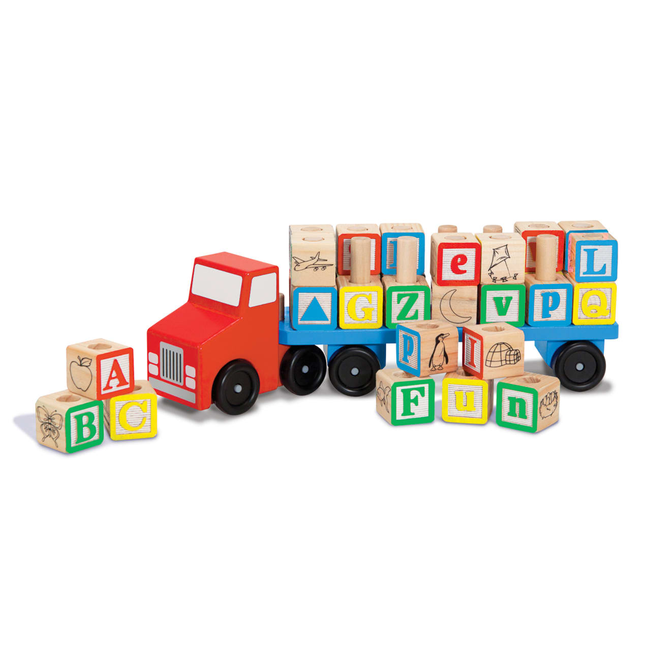 Alphabet Blocks Wooden Truck E6