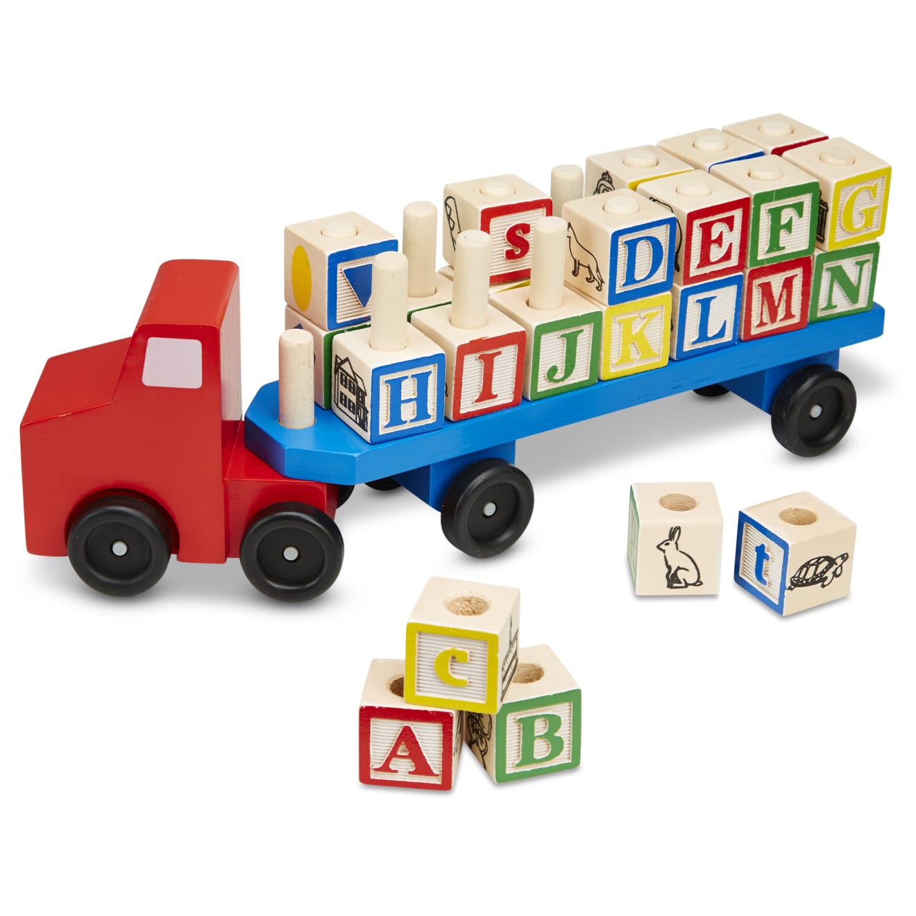 Alphabet Blocks Wooden Truck E6