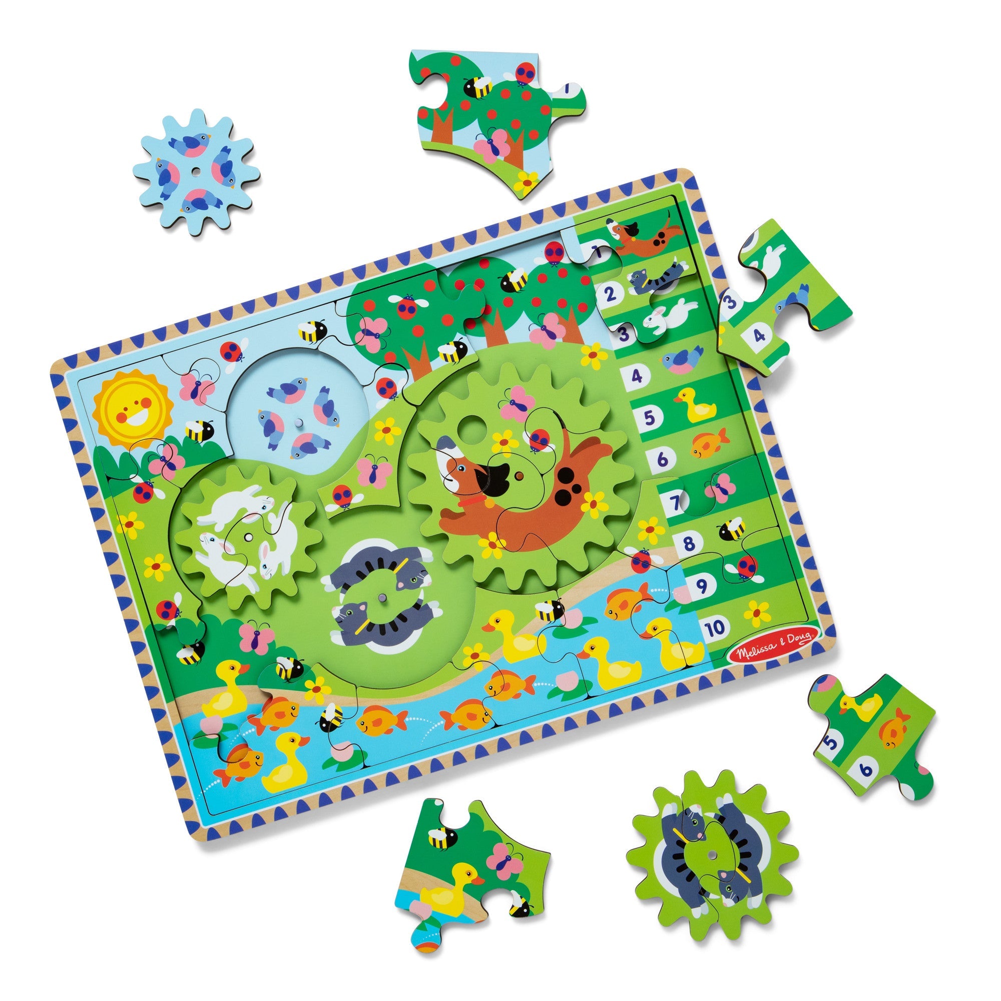 Animal Chase I-Spy Wooden Gear Puzzle I7