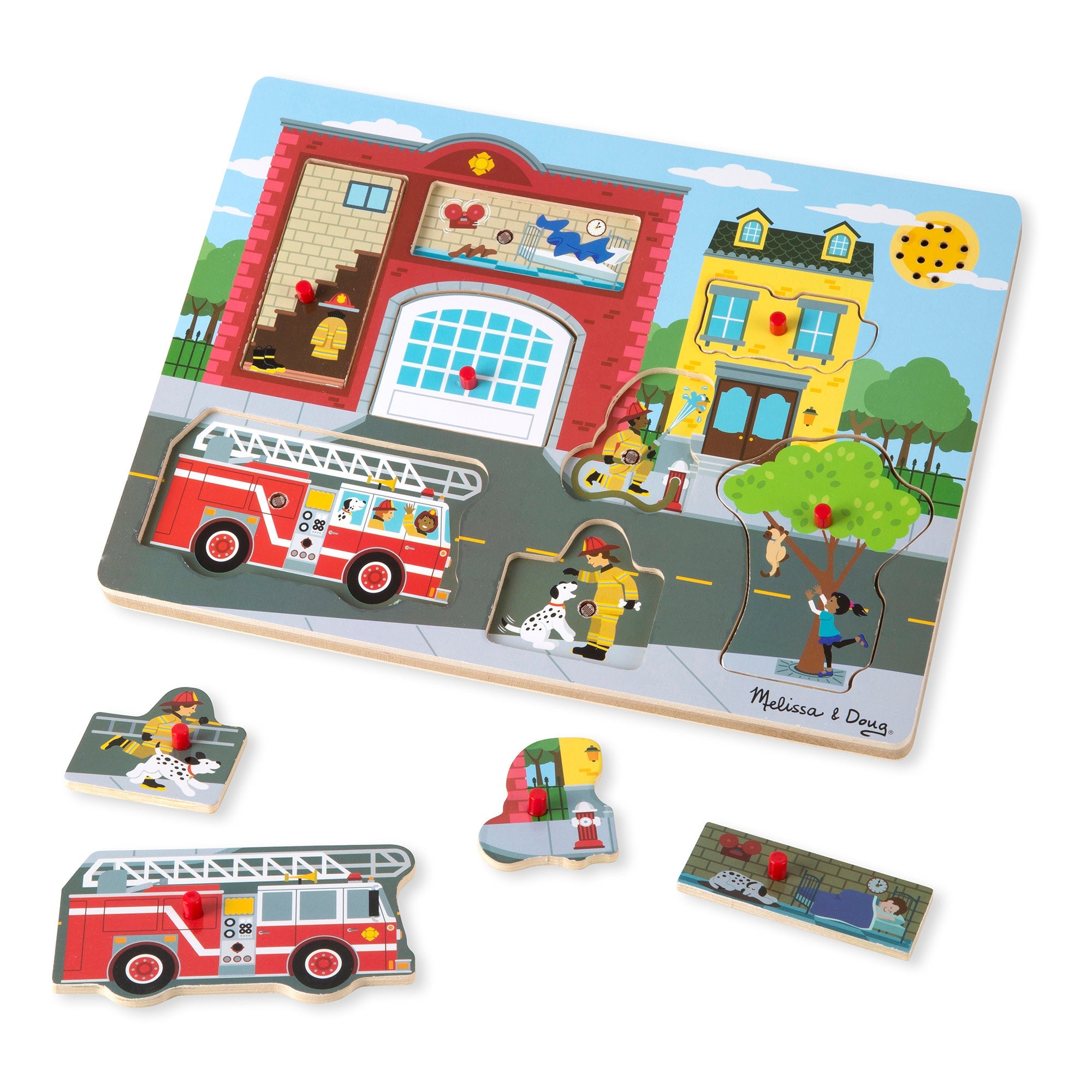 Around the Fire Station Sound Puzzle - 8 Pieces T7