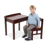 Child's Lift-Top Desk & Chair - Espresso I1