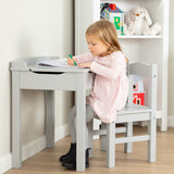 Child's Lift-Top Desk & Chair - Gray C1