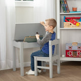 Child's Lift-Top Desk & Chair - Gray C1