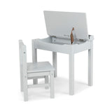 Child's Lift-Top Desk & Chair - Gray C1