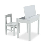 Child's Lift-Top Desk & Chair - Gray Y3