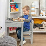 Child's Lift-Top Desk & Chair - Gray Y3