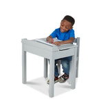 Child's Lift-Top Desk & Chair - Gray Y3