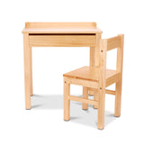 Child's Lift-Top Desk & Chair - Honey C1