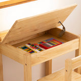 Child's Lift-Top Desk & Chair - Honey C1