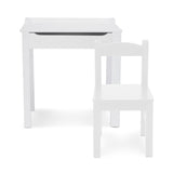 Child's Lift-Top Desk & Chair - White Z8