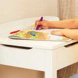 Child's Lift-Top Desk & Chair - White Z8