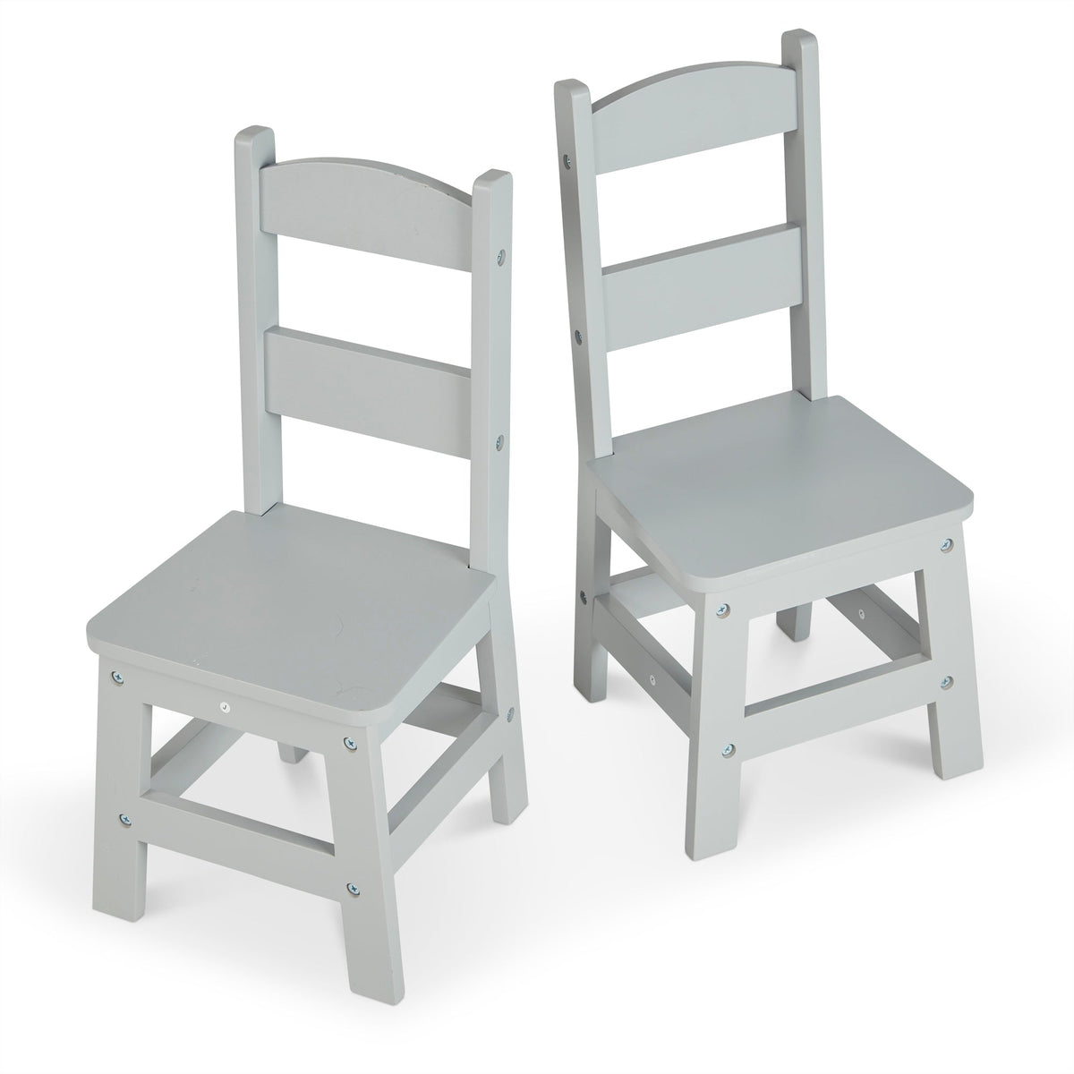 Child’s Wooden Chair Pair – Gray Y2