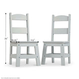 Child’s Wooden Chair Pair – Gray Y2