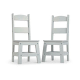 Child’s Wooden Chair Pair – Gray Y2