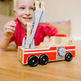Classic Wooden Fire Truck Play Set N9