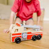 Classic Wooden Fire Truck Play Set N9