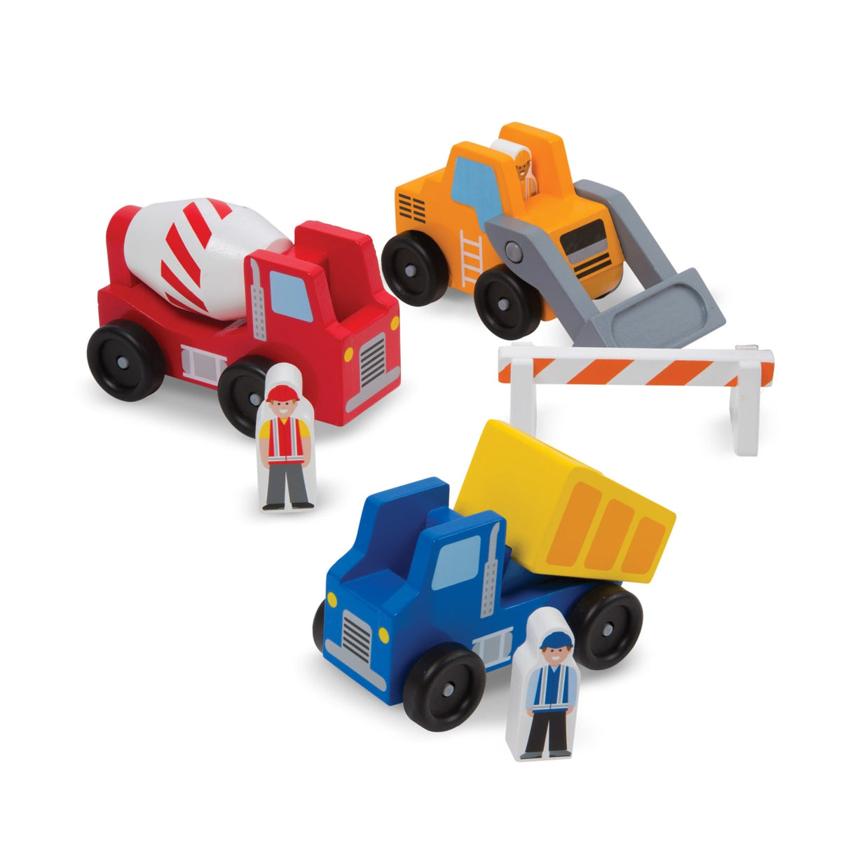 Classic Wooden Toy Construction Vehicle Set T2