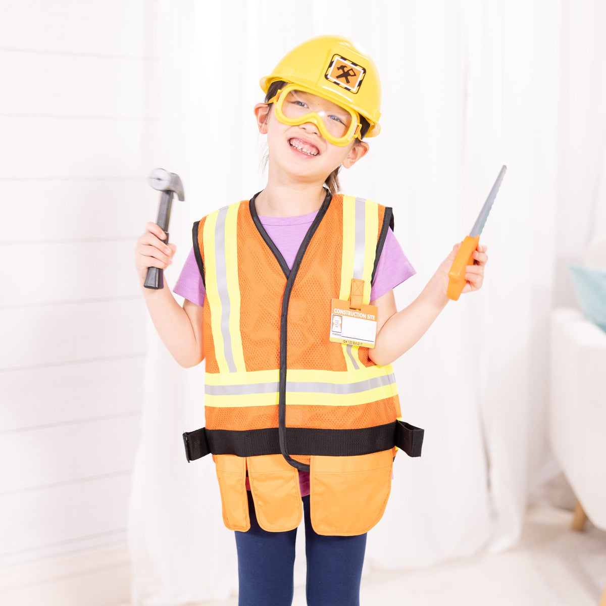 Construction Worker Costume Role Play Set S9