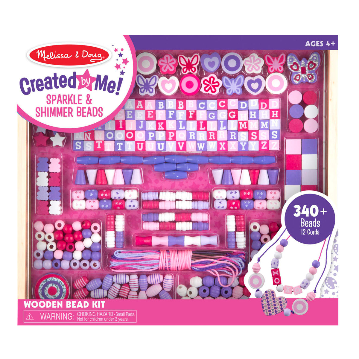 Created by Me! Sparkle & Shimmer Beads Wooden Bead Kit N7