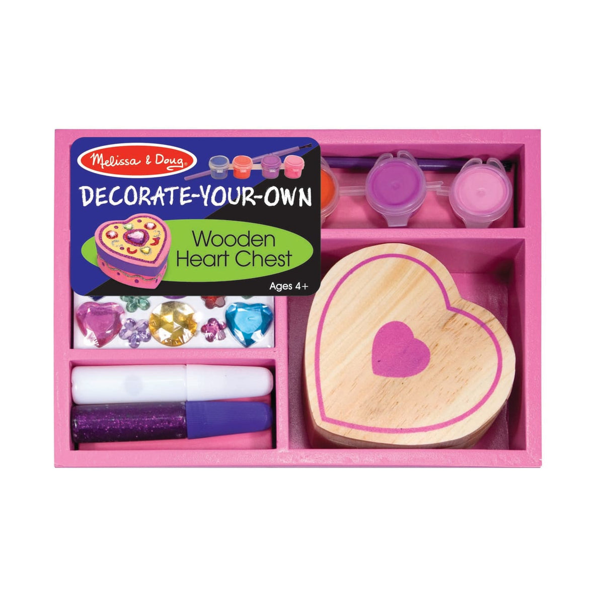 Decorate-Your-Own Wooden Heart Box X5