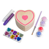 Decorate-Your-Own Wooden Heart Box X5